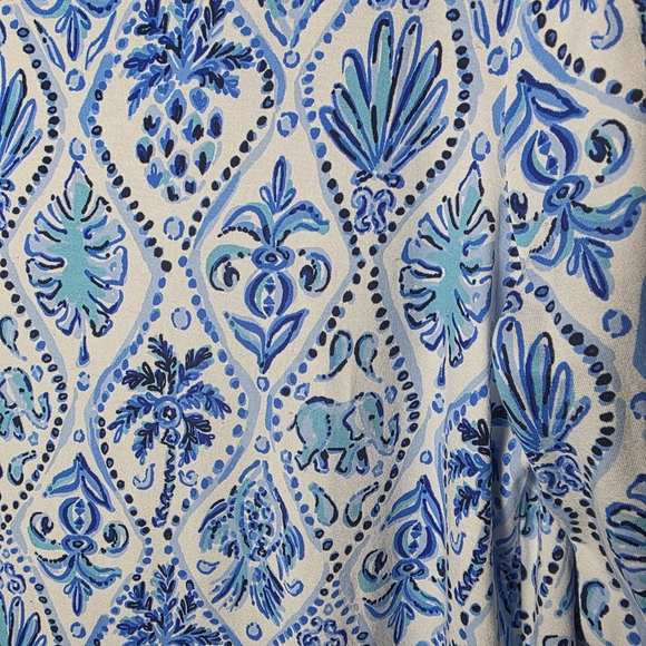 Lilly Pulitzer Sophie UPF 50+ Shift Dress Isle of Tile Blue Pink Size L - Picture 3 of 8